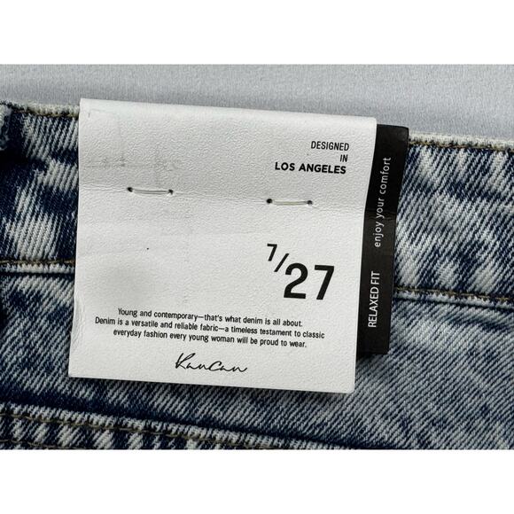 NWT Kancan Women's Relaxed Fit Distressed Tapered Denim Jeans - Size 7 (30x26.5) - Picture 5 of 8